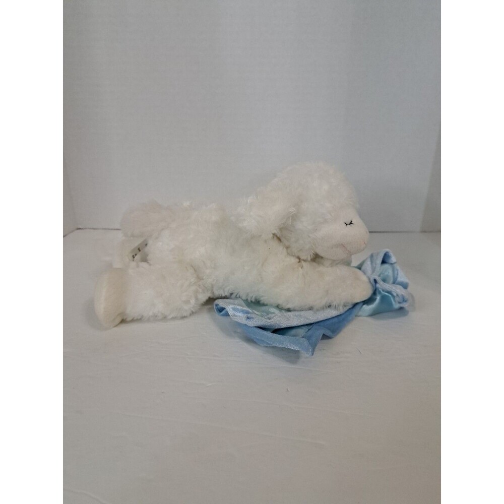 Baby Gund 9" Bedtime Prayer White Winky Lamb Blue Blanket Prays 319895 Praying